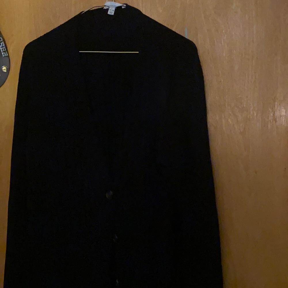 black cardigan